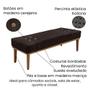 Imagem de Divã Recamier Banco Base Madeira para Quarto Gênova 195cm Suede Café S04 - D'Rossi