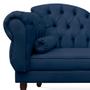 Imagem de Divã Recamier Namoradeira Larissa 140cm com Capitonê - Direita + 02 Puffs Retrô Suede - Ecotec Decor