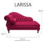 Imagem de Divã Recamier Namoradeira Larissa 150cm Esquerdo de Quem Senta Suede Rosa Pink  - DL DECOR