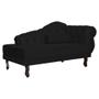 Imagem de Divã Recamier Namoradeira Larissa 150cm Suede Preto - LM DECOR