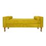 Imagem de Divã Recamier Sofá Félix 160 cm Suede  Amarelo - AM Decor