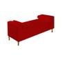 Imagem de Divã Recamier Sofá Félix 195 cm Sintético Vermelho - AM Decor