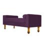 Imagem de Divã Recamier Sofá Félix 195 cm  Suede Roxo - AM Decor