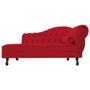 Imagem de Divã Recamier Sofá Juliana 160cm Lado Esquerdo Suede Vermelho - AM Decor