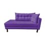 Imagem de Divã Recamier Troya 1,80 Cm Lado Direito Suede Roxo