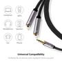 Imagem de Divisor de fones de ouvido, DUKABEL Strong Trançado &amp Dourado 3.5mm Áudio Estéreo Y Cabo divisor 4-Pole Masculino para 2-Female Port Audio Audio Stereo Cable Dual Headphone Jack Adapter -DuKabel Top Series