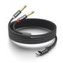 Imagem de Divisor estéreo USB-C para cabo duplo de 6,35 mm e 1/4 polegada Y Smithok