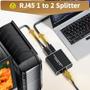 Imagem de Divisor Ethernet Switch Splitter 2 Portas Gigabit 1000Mbps RJ45