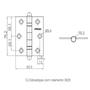 Imagem de Dobradiça 3025 Rolamento Aço Cromado Sm Porta Pado C/ 3 Pçs