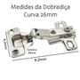 Imagem de Dobradiça Mini 26mm Pressão Pequena 05 Peças Armários Móveis