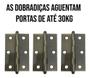 Imagem de Dobradiça Para Porta De Madeira Kit Com 9 Unidades Pado