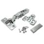 Imagem de Dobradiça Reta Inox  Amortecedor Click Móveis 03 Peças