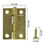 Imagem de Dobradiças Douradas Com Parafuso Para Caixas Mdf 30 Unidades