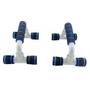 Imagem de Dois Apoios para Flexao Simples com Base Antiderrapante Azul Liveup Sports