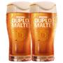 Imagem de Dois Copos Para Cerveja e Chopp Brahma Duplo Malte - 425ml - Ambev Oficial