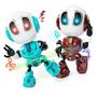 Imagem de Dois gêmeos recarregáveis que falam de robôs brinquedos para crianças - Robô de Metal com Olhos de Led sensíveis ao som e toque, brinquedos educativos interativos para 3 4 5 meninos de 7 anos, aniversário de meninas