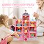 Imagem de Dollhouse Randhar Girls Dream Playhouse com iluminação 3 bonecas