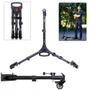 Imagem de Dolly Slider Rodas p/ Tripé Fotográfico Gravação Vídeos Rodinhas Jingmei JM-811