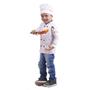 Imagem de Dólmã Chef de Cozinha Infantil Chapéu Mestre Cuca Branco
