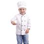 Imagem de Dólmã Chef de Cozinha Infantil Chapéu Mestre Cuca Branco