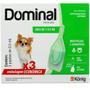 Imagem de Dominal pipeta para cães 1 a 5kg 0,5ml verde 3 unid. kit com 10 cxs prevenção de pulgas e carrapatos