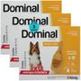 Imagem de Dominal pipeta para cães 25,1 a 40kg 4ml laranja 3 unid. kit com 3 cxs prevenção de pulgas e carrapatos