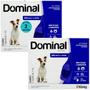 Imagem de Dominal pipeta para cães 5,1 a 10kg 1ml azul kit com 2 prevenção pulgas e carrapatos