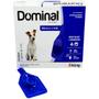 Imagem de Dominal pipeta para cães 5,1 a 10kg 1ml azul kit com 2 prevenção pulgas e carrapatos