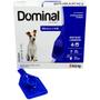 Imagem de Dominal pipeta para cães 5,1 a 10kg 1ml azul kit com 3 prevenção pulgas e carrapatos