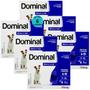Imagem de Dominal pipeta para cães 5,1 a 10kg 1ml azul kit com 6 prevenção pulgas e carrapatos
