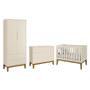 Imagem de Dormitório Completo Infantil Classic 2 Portas, Cômoda 6 Gavetas e Berço com Pés Amadeirado - Reller Móveis