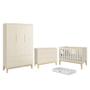 Imagem de Dormitório Completo Infantil Classic 3 Portas, Cômoda 6 Gavetas, Berço com Pés Madeira Natural e Colchão D18 - Reller Móveis