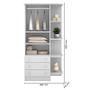 Imagem de Dormitório Doce Sonho 2 Portas, Cômoda 1 Porta e Berço Mini Cama Branco com Colchão - Qmovi