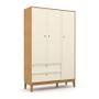 Imagem de Dormitório Infantil Unique 3 Portas, Cômoda com Porta e Berço com Colchão - Matic Móveis