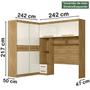 Imagem de Dormitorio Modulado Casal 6 Portas FL0270 Freijo Off White Moval