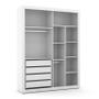 Imagem de Dormitório Tutto New 2 Portas, Cômoda 1 Porta, Berço Branco Soft e Prateleiras - Matic Móveis