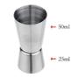 Imagem de Dosador Bebidas Duplo 25ml 50ml Inox Medidor Bar Drinks