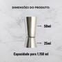 Imagem de Dosador De Bebidas Duplo 50/25 Ml Inox - Ad