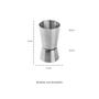 Imagem de Dosador Drinks Copo Duplo Inox Preto e Prata Kit Bar 50 25ml