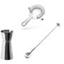 Imagem de Dosador duplo, Strainer e  colher bailarina para drinks -  inox