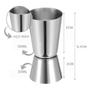 Imagem de Dosador Inox Bebidas Duplo 25/50ml Medidor Drink Bartender