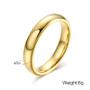 Imagem de Dourado/Prata Aliança Anel Bisaer Anéis Casamento Para Mulheres Homens Titânio Aço Simples Clássico Casamento