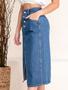 Imagem de DOUTORAS MODAS Saia Jeans Com Fenda 5253 Estilo e Versatilidade 