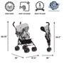 Imagem de Dream On Me Vista Moonwalk Stroller  Carrinho de bebê leve com dobra compacta   de reclinação multi-posição Dossel com  de Viseira de Sol Perfeito para viagens e parques temáticos, cinza claro