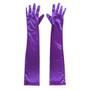 Imagem de DreamHigh Women's Party Wedding 21 "Luvas de dedo de cetim longo violeta