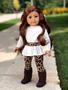 Imagem de DreamWorld Collections - Fashion Safari - 3 Peças - Túnica de Veludo de Marfim, Chita Leggings e Botas Franjadas - Roupas Se encaixam 18 Polegadas American Girl Doll (Boneca Não Incluída)