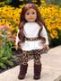 Imagem de DreamWorld Collections - Fashion Safari - 3 Peças - Túnica de Veludo de Marfim, Chita Leggings e Botas Franjadas - Roupas Se encaixam 18 Polegadas American Girl Doll (Boneca Não Incluída)