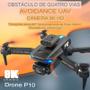 Imagem de Drone P10 Pro Kit 1 à 3 Baterias Anti-Obstáculos Com 2 Câmeras 4KHD Manobras