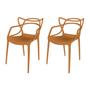 Imagem de Duas Cadeiras para Sala de Estar Berrini Terracota