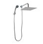 Imagem de Ducha Chuveiro Inox 25x25 cm com Ducha Manual ABS com Trava